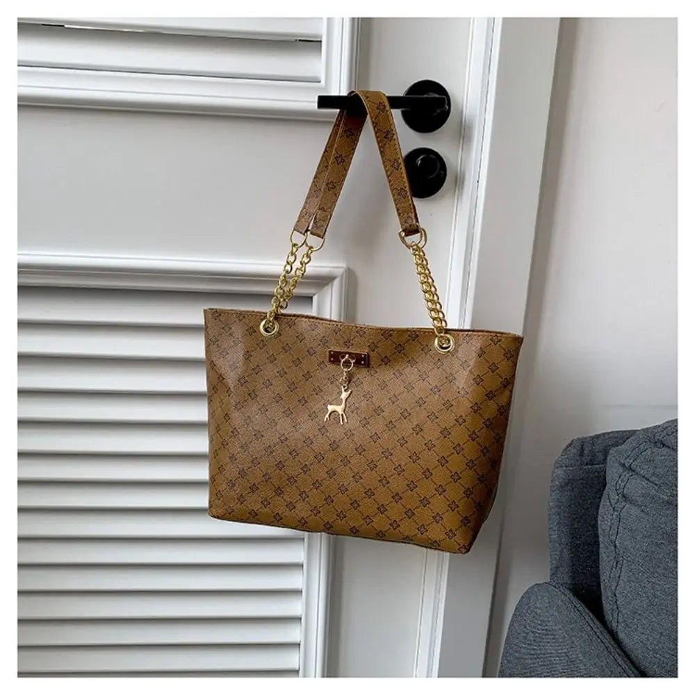 Women's Luxury Print Tote Bag - Large Capacity Fashion Shoulder Purse