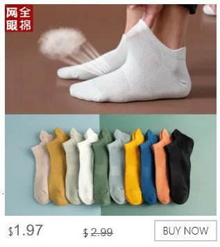 Men's Invisible Silicone Ankle Boat Socks - 5 Pairs Cotton No - Show Slippers - lily supply