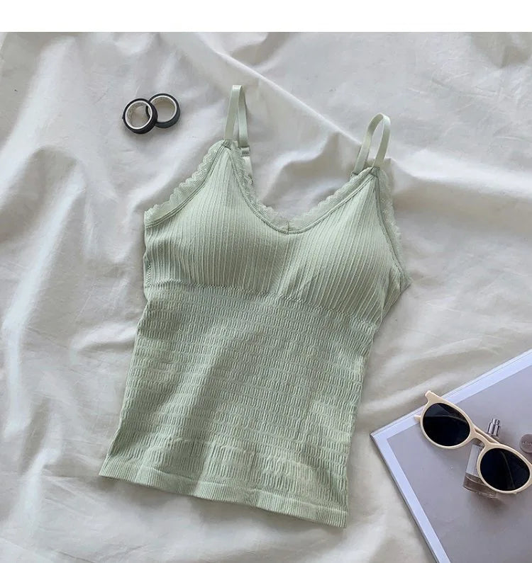 Women's Lace Padded Camisole Vest Top