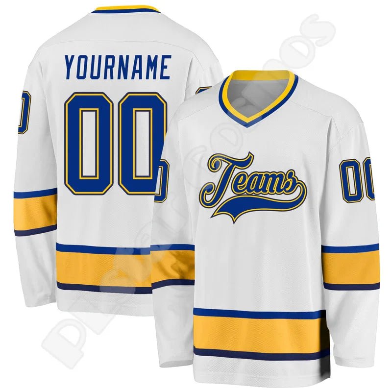 Custom Retro Hockey Jersey – Personalised Name, Team Logo & Number - lily supply