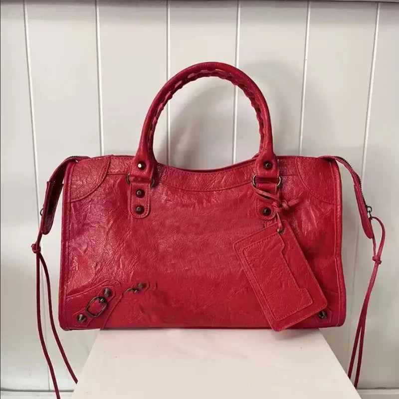 Handbags For Women 2026 New High Capacity Shoulder Bags Motorcycle Lady Travel Bag Luxury Brand Hobos bags Cross-body Handbags