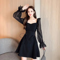Female Dresses Coquette Women's DressSilk Satin Chiffon Sexy Black Holiday New Features Korean Style Clothing Cheap Casual X In - lily supply