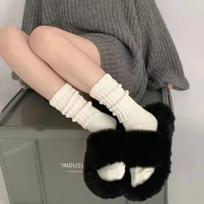 Women's Lolita Knitted Long Socks – Over - Knee Thigh High Socks - lily supply