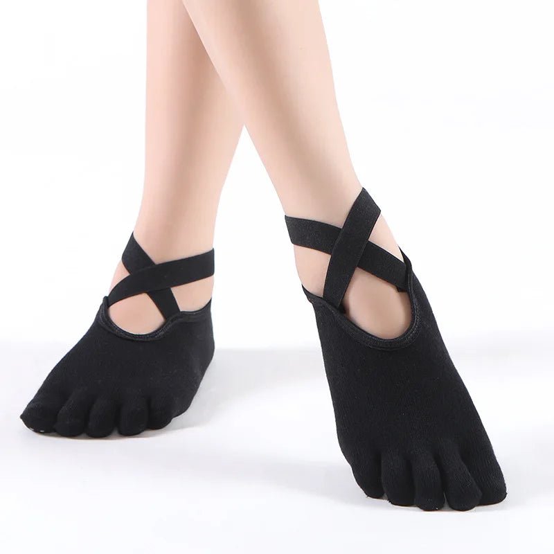 Women's Anti - Slip Five Toe Yoga Socks - Pilates Ballet Dance Sports Socks - lily supply