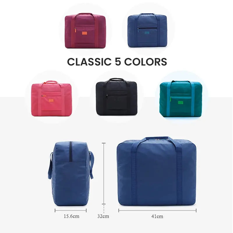 Lightweight Foldable Travel Duffel Bag - Unisex Carry-On Weekend Tote