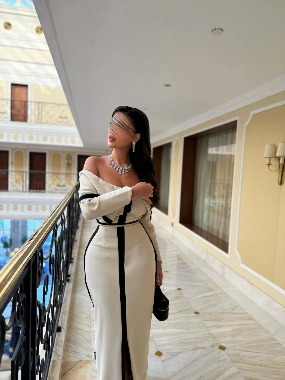 Women's Off Shoulder Maxi Formal Gown