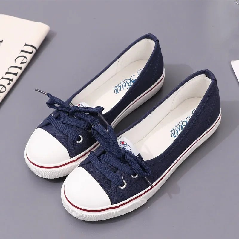 2023Sneakers Shoes for Women Zapatillas Mujer Solid Sapatilha Feminina Zapatilla Tenis Feminino Lace - up White Chaussures Plates - lily supply