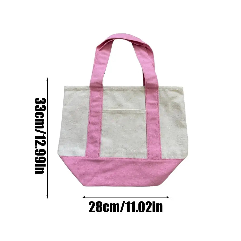 Canvas Reusable Grocery Tote Bag - Fashionable for Women Men Students