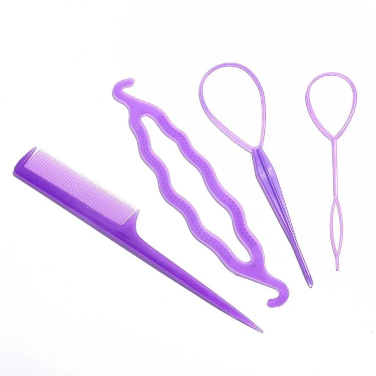 Hair Scrunchie Set - Ball Head Curler Pull Pin Braid Tool 2/4pcs - lily supply