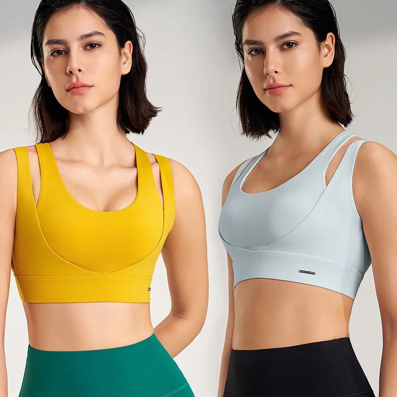 Sports Tops Women's Gym Sexy Underwear Sports Bra Tank Top Gathering Shockproof Women's Sports Underwear High Elasticity - lily supply