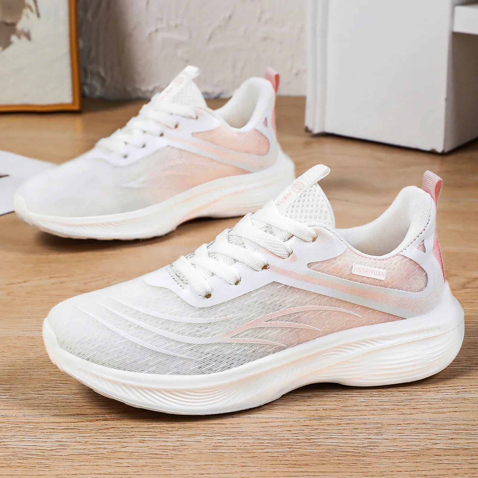 Sports shoes for women 2026 new breathable shoes, thick sole cushioning, student casual running shoes, women's casual shoes - lily supply