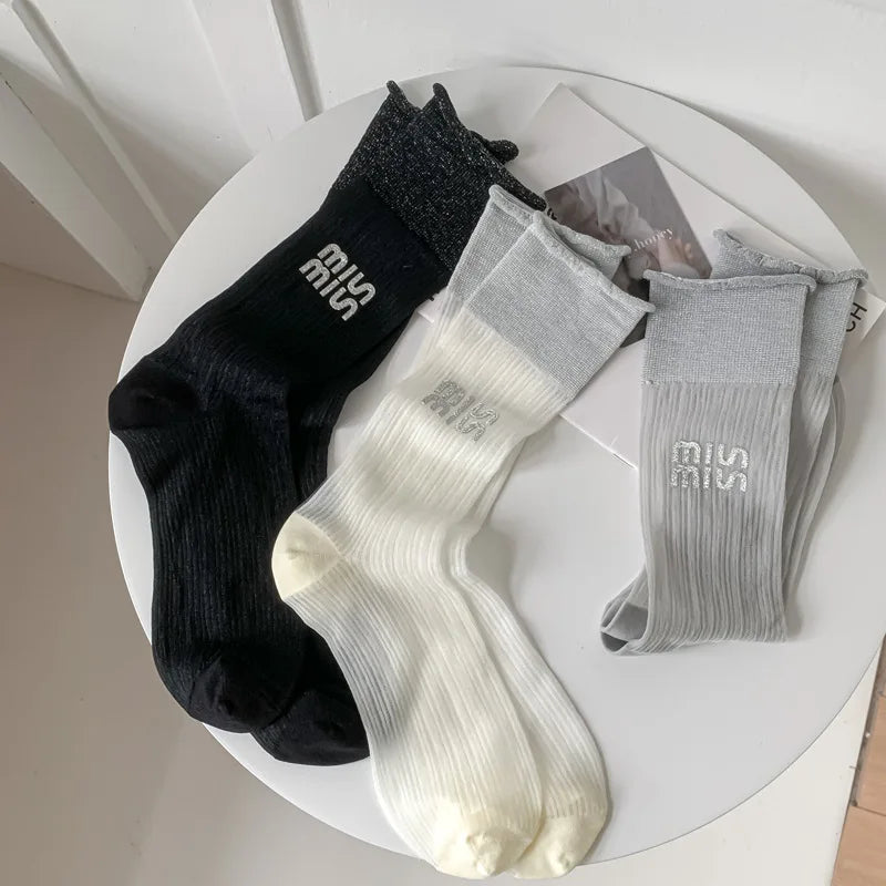 Women's Ballet Lace Glass Wire Transparent Socks – Sheer Ankle Socks