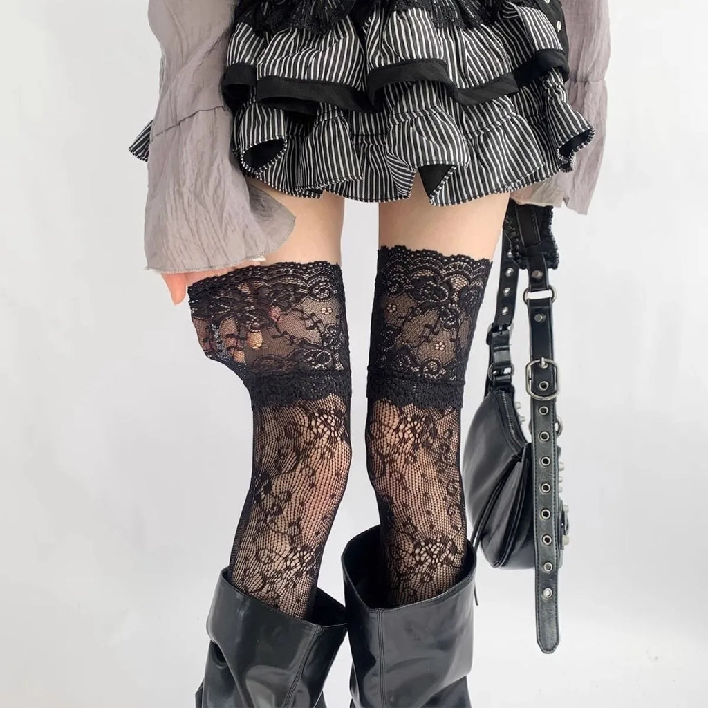 Women Thigh High Lace Stockings - Lolita Style