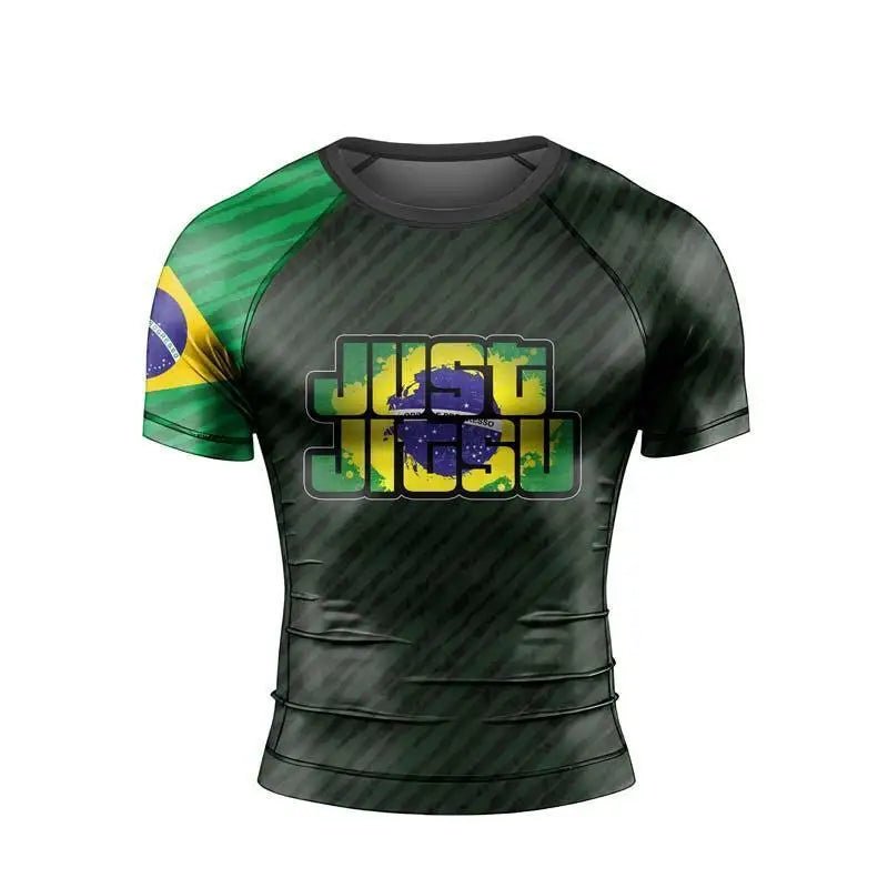 Men's BJJ Grappling Jersey – Short Sleeve Brazilian Jiu - Jitsu Training Top - lily supply