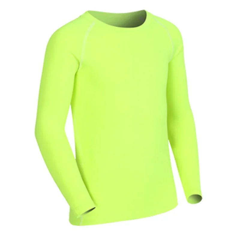 Kids Children Boy Girl Running Long T Shirt Fitness Sport Basketball Football Gym Sportswear Soccer Hiking Undershirt jerseys 6 - lily supply