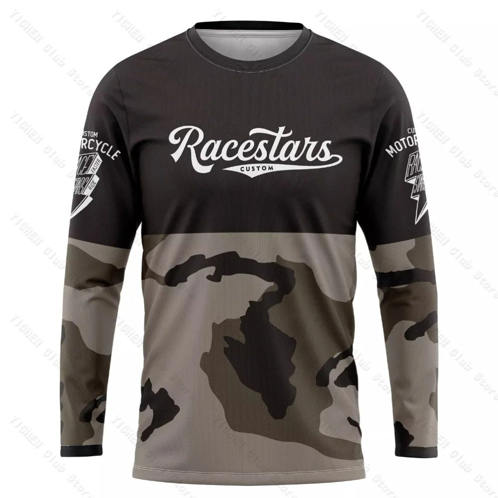 Men's Motocross MTB Cycling Jersey | Long Sleeve Mountain Bike Shirt - Men's Clothing - lily supply