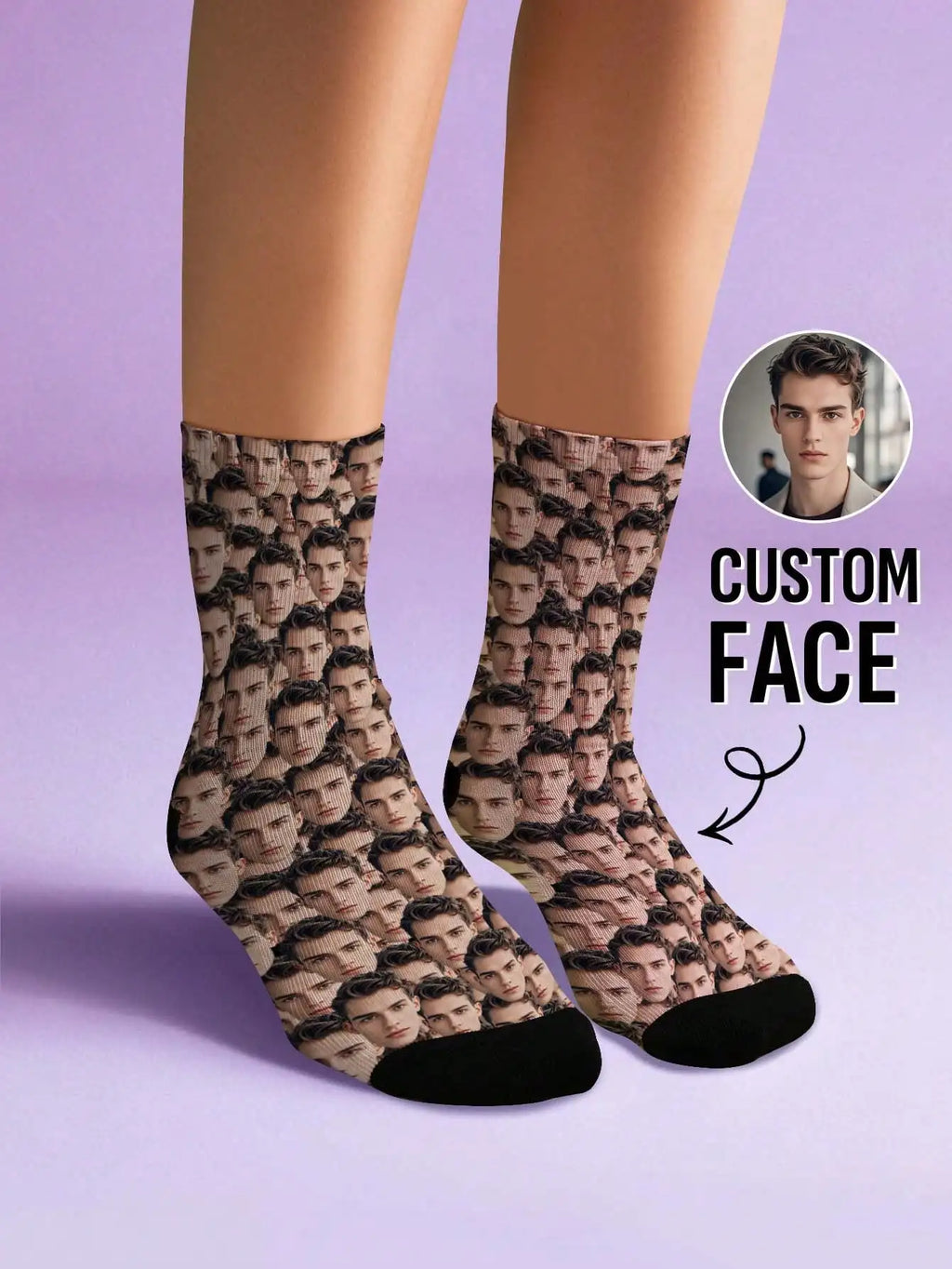 Custom Face Socks - Personalised Photo Socks Gift