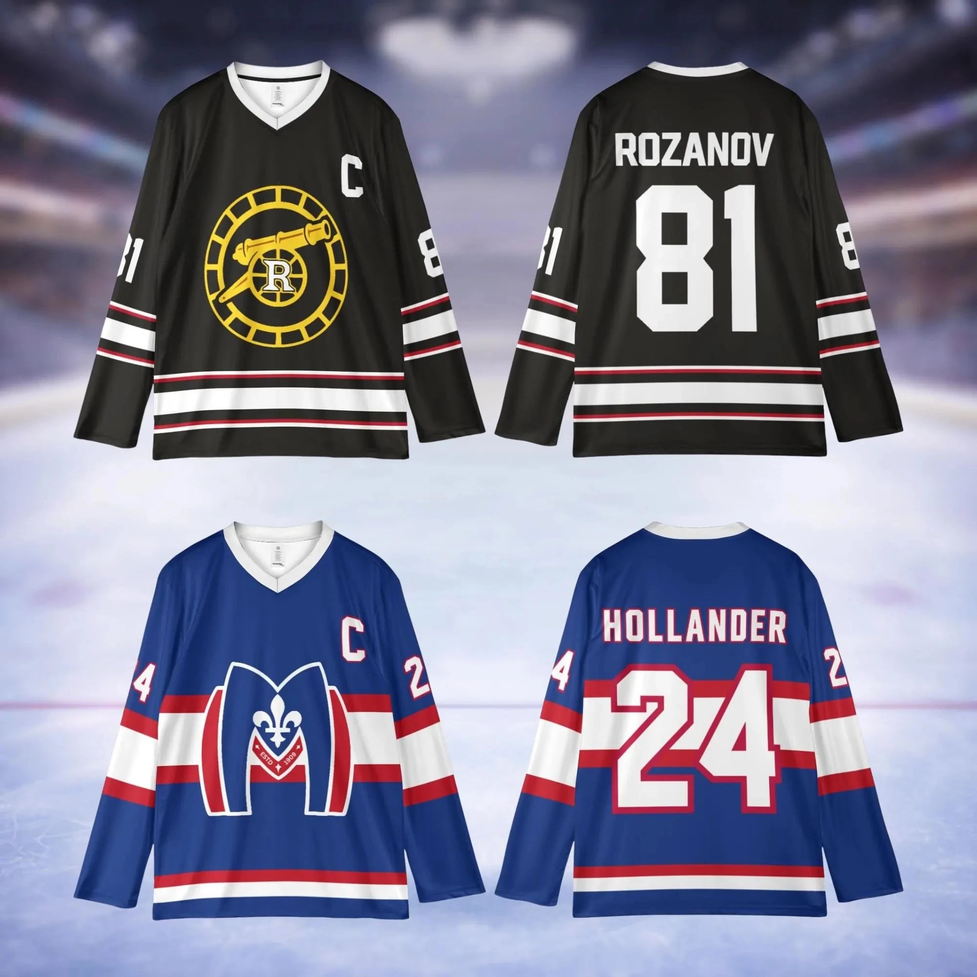 Heated Rivalry Inspired Ilya Rozanov & Shane Hollander Hockey Jersey Hollanov Merch Hudson Williams Connor Storrie Fan Jersey - lily supply