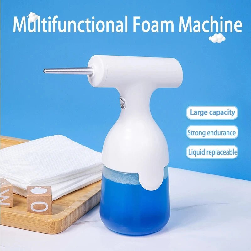 HOMEFISH Electric Liquid Foam Dispenser Gun Automatic Continuous Foaming Shampoo Face Wash God Detergent Bathroom Bubble - lily supply