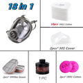 6800 Full Face Safety Work Gas Masks Survival Nuclear and Chemical with 40mm Activated Carbon Filter & Anti - Fog Design - lily supply
