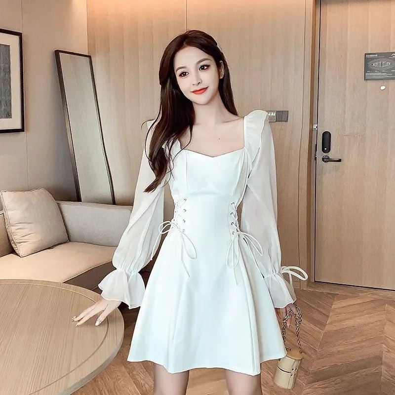 Female Dresses Coquette Women's DressSilk Satin Chiffon Sexy Black Holiday New Features Korean Style Clothing Cheap Casual X In - lily supply