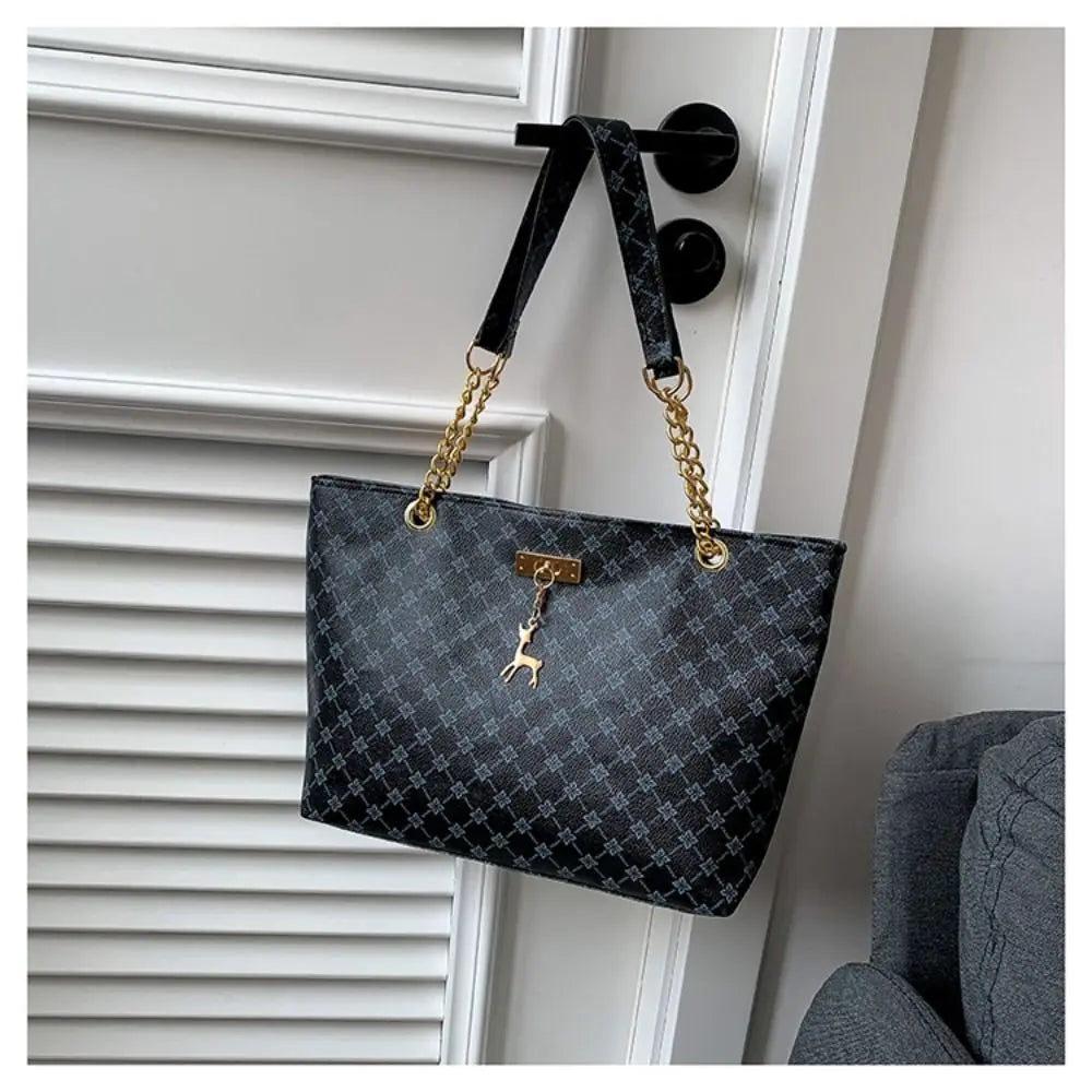 Women's Luxury Print Tote Bag - Large Capacity Fashion Shoulder Purse