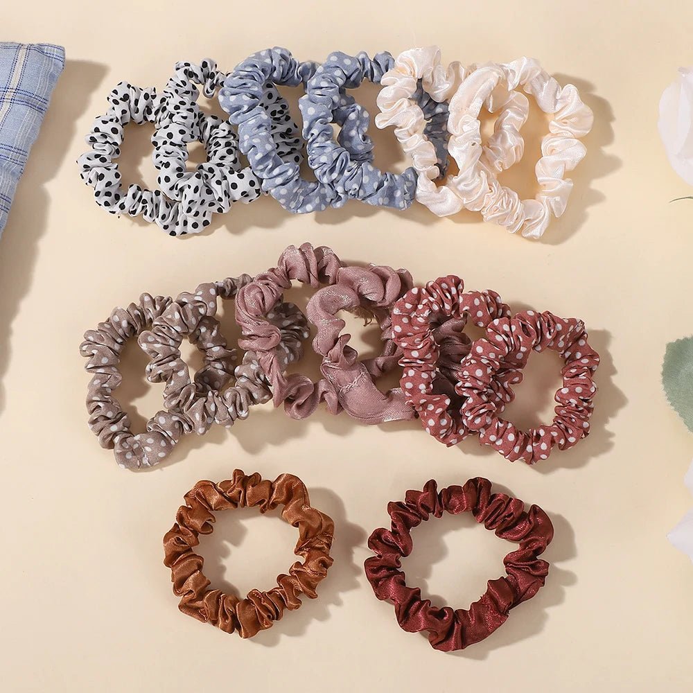 20pcs Random Colour Silk Hair Scrunchies - Cute Ponytail Holders for Girls - lily supply