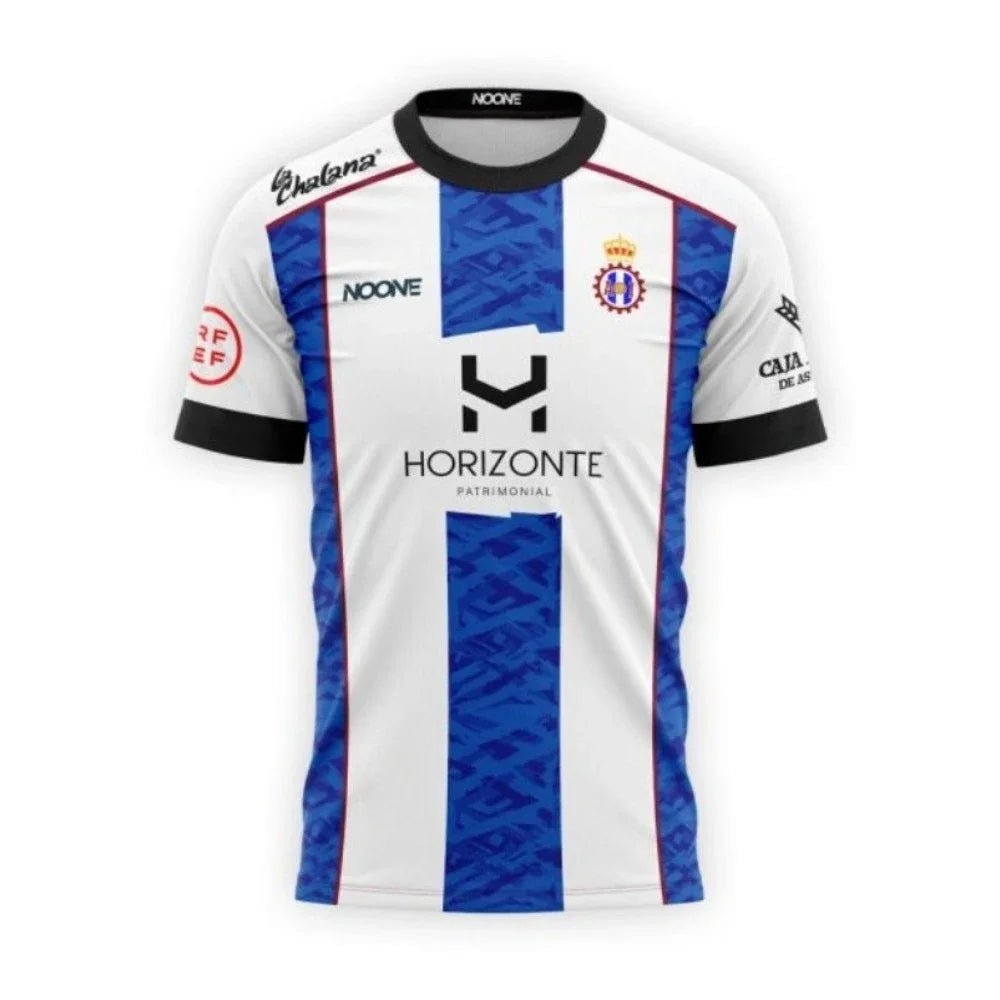 HORIZONTE Soccer Jersey – White & Blue Stripe Official Team Shirt - lily supply