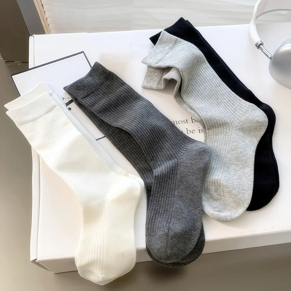 Women's Korean Stripe Pile Long Winter Socks – Warm Knee High Socks - lily supply