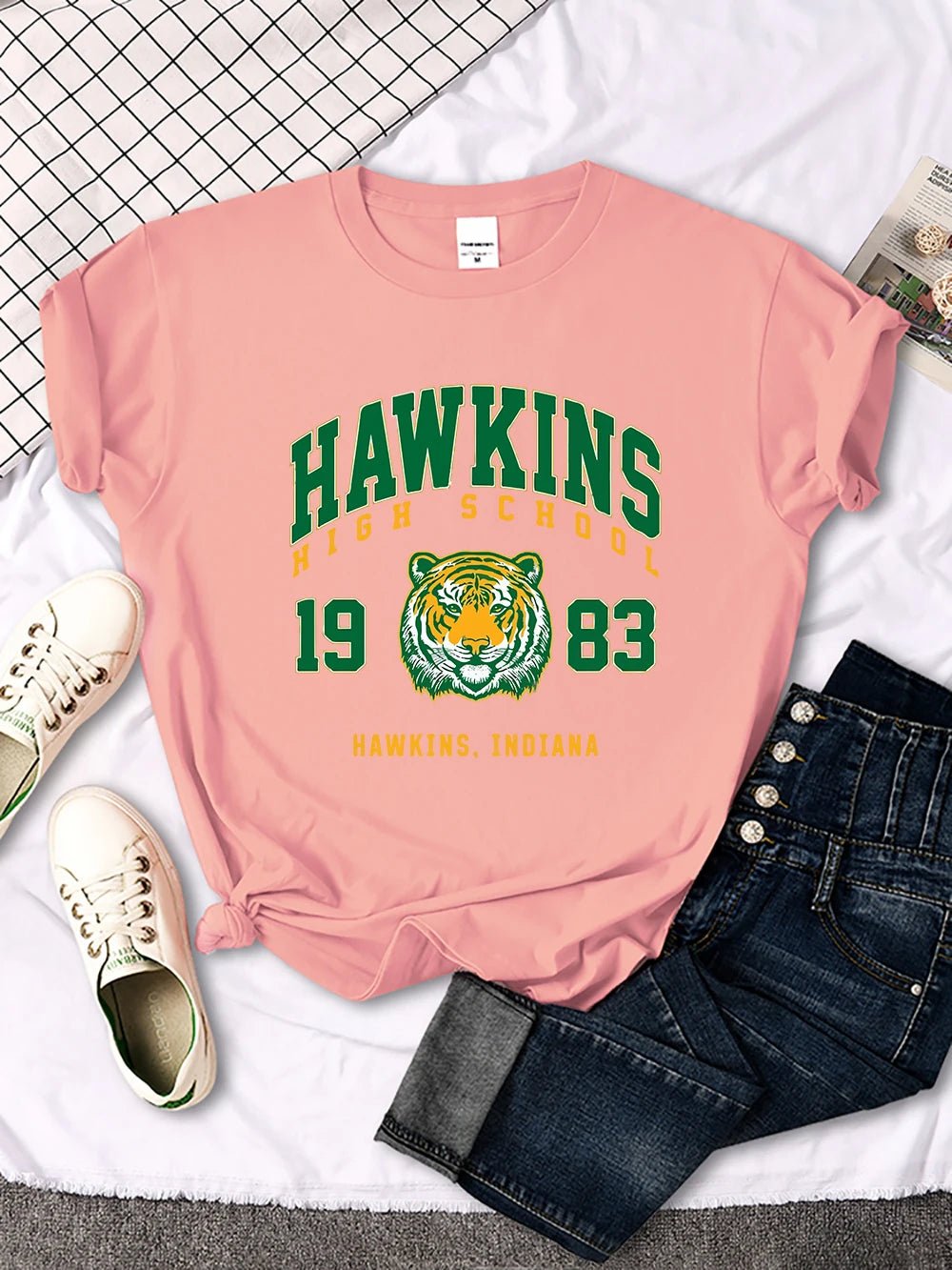 Retro High School 1983 Printed Women's T-Shirt | Harajuku Streetwear Crewneck Tee - Women's Clothing - lily supply