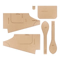 Women's Tote Bag DIY Leather Sewing Template - Kraft Paper Craft Kit