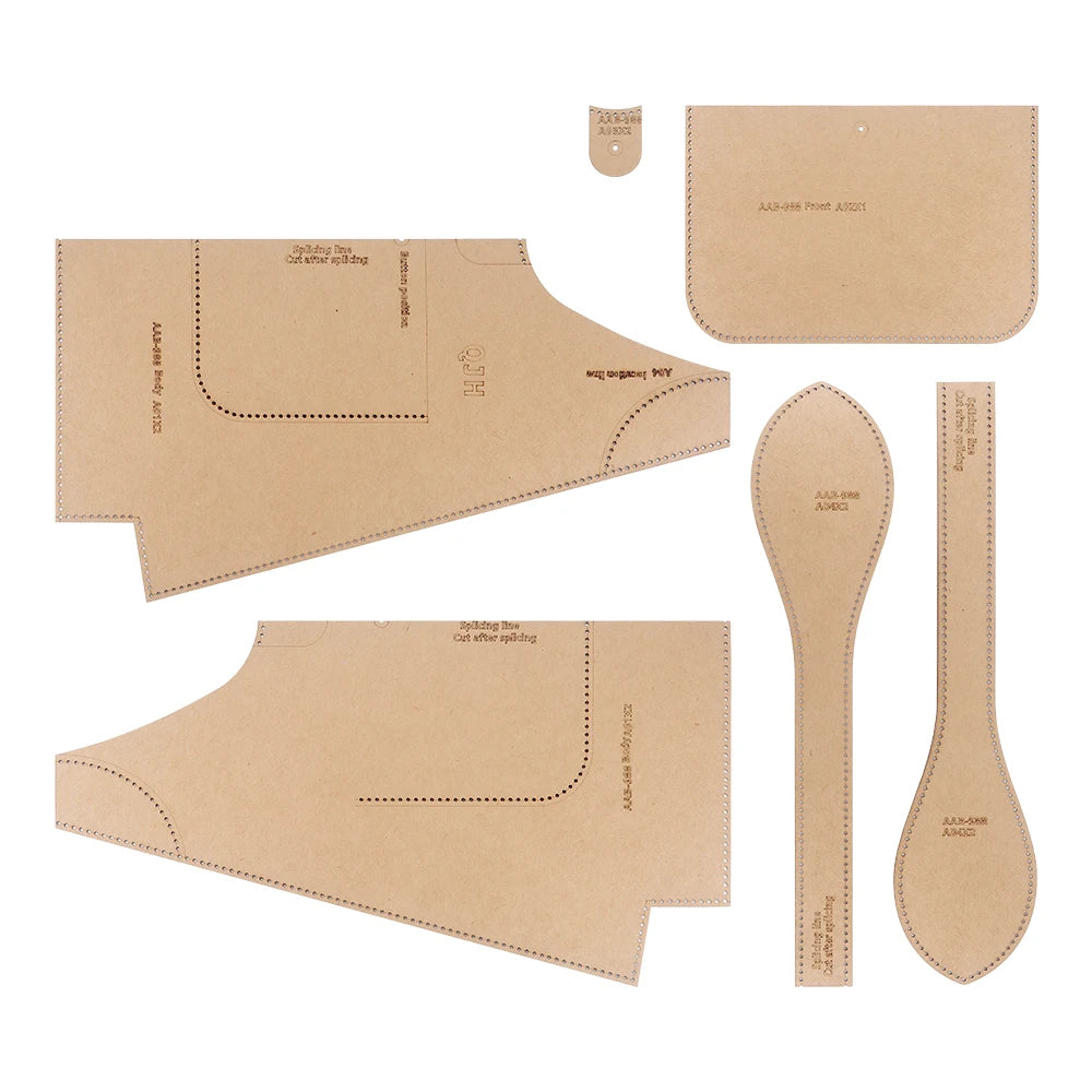 Women's Tote Bag DIY Leather Sewing Template - Kraft Paper Craft Kit