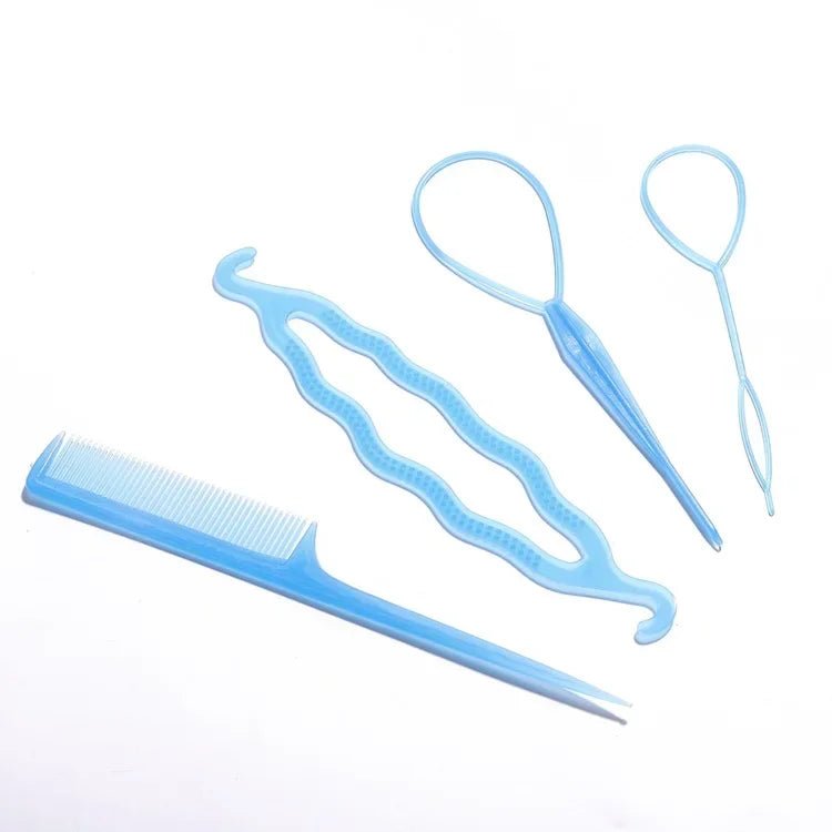 Hair Scrunchie Set - Ball Head Curler Pull Pin Braid Tool 2/4pcs - lily supply