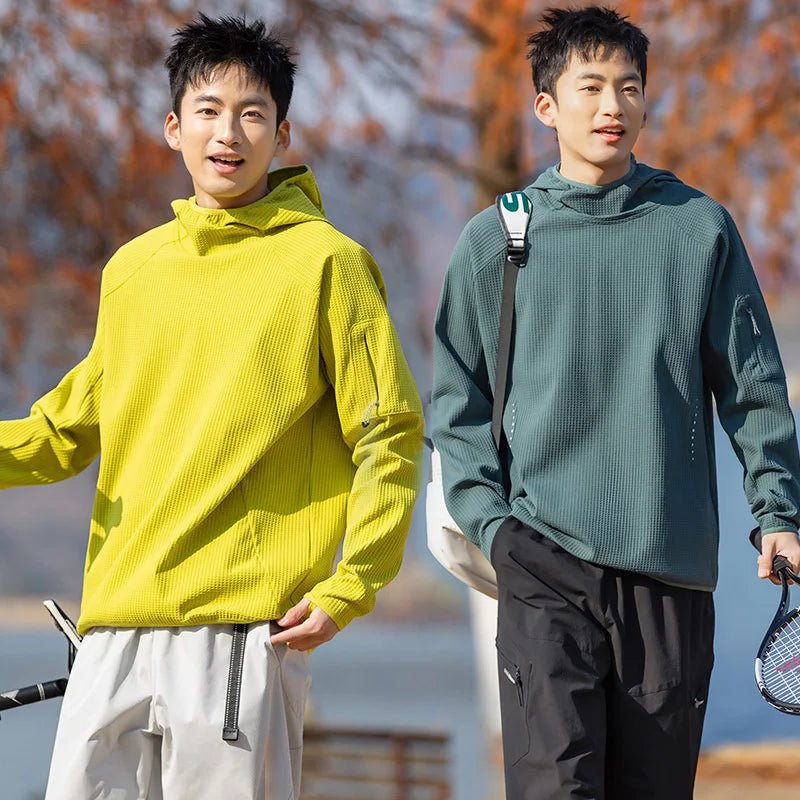 Outdoor Sport Hoodie Men Women Loose Casual Pullover Hooded Sweatshirts Couple Quick Dry Long Sleeve T Shirt Topslily supply