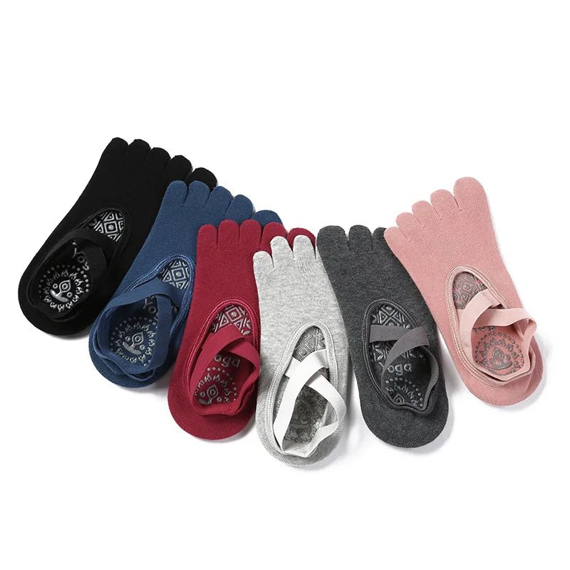 Women's Anti - Slip Five Toe Yoga Socks - Pilates Ballet Dance Sports Socks - lily supply