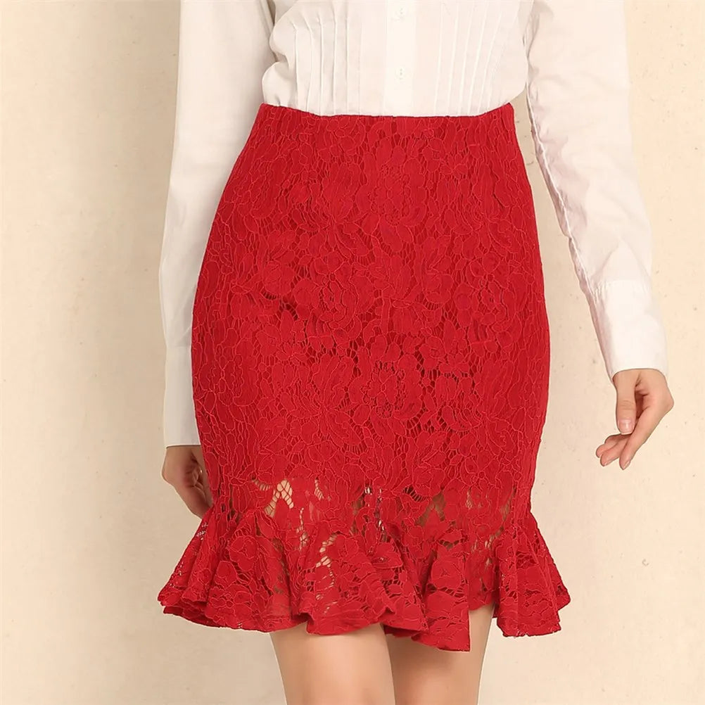 Office Lace Pencil Skirt