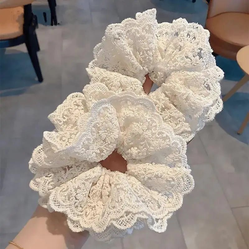 Four Layered Hair Scrunchie - Elastic Ponytail Holder Headband - lily supply