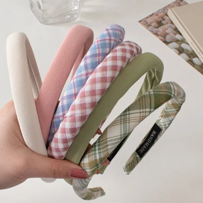 Thin Sponge Hairband 2024 Spring Summer Women's Girls Elegant Head Band Makeup Face Wash Hair Hoop Fashion Hair Accessories - lily supply