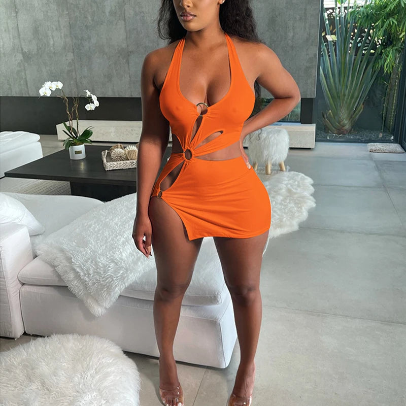 Women's Hollow Bodycon Mini Dress