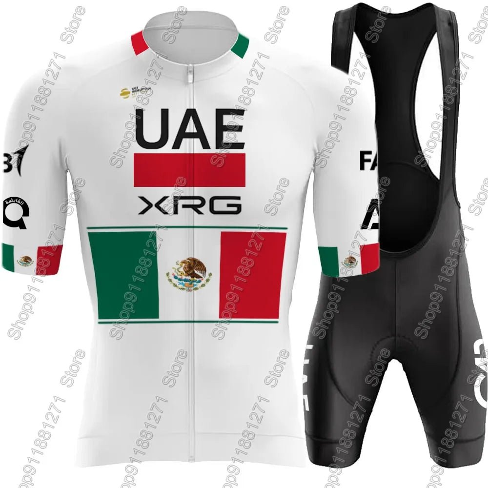 UAE Cycling Team 2026 Tadej Pogacar Jersey Set Men France Tour Clothing Road Bike Shirts Suit Bicycle Bib Shorts MTB Maillot - lily supply