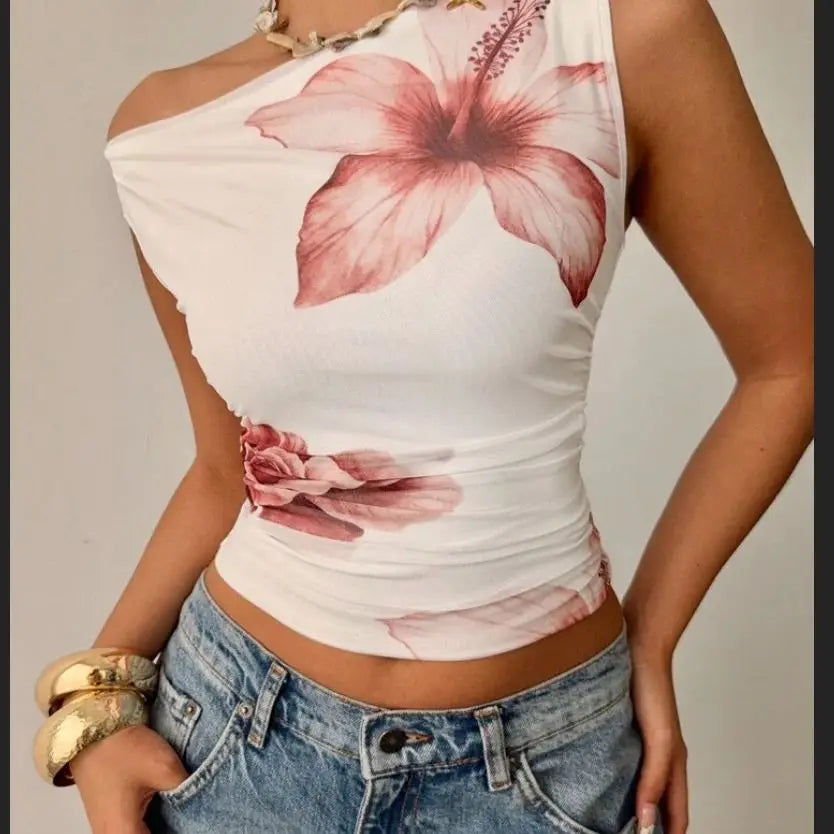 Women's Sexy Off Shoulder Sleeveless Top