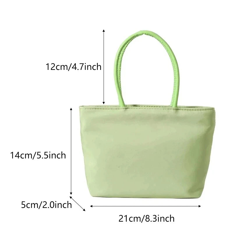 Women's Mini Nylon Tote Bag - Waterproof Shoulder Bag