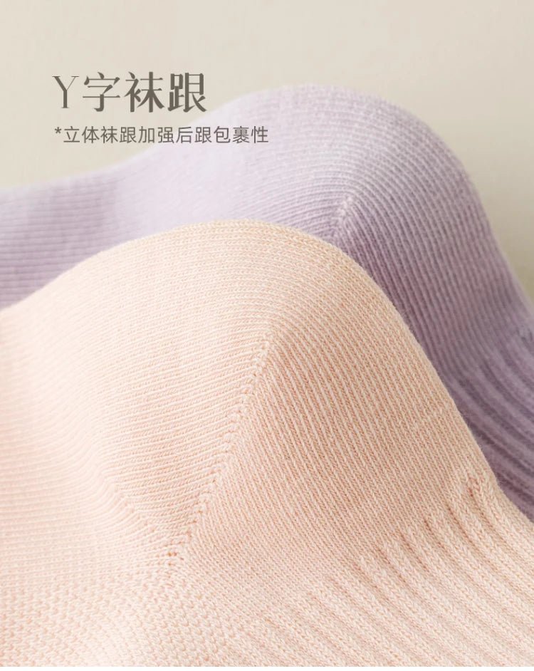 Women's 100% Cotton Short Sports Socks - 6 Pairs Breathable Mesh Low Top - lily supply