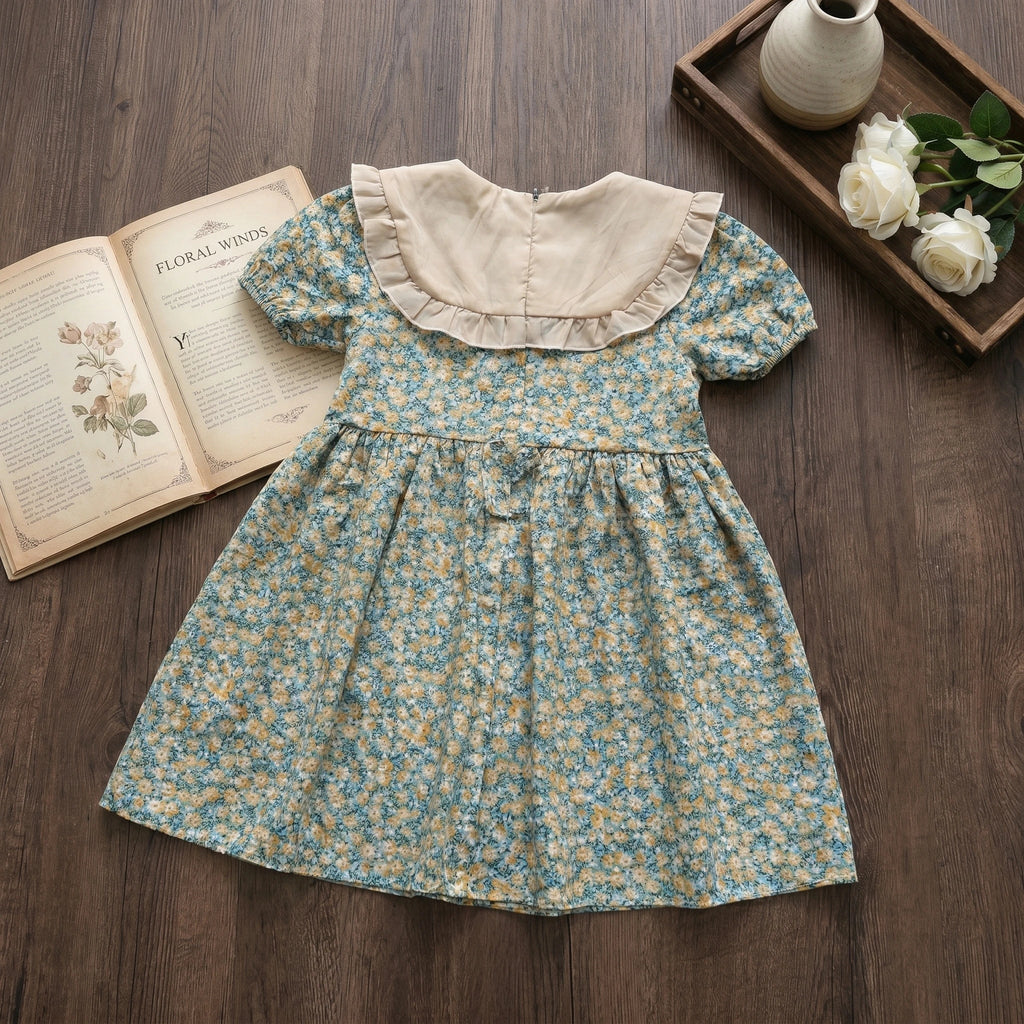Girls' Floral Dress, Summer Hot - Selling Style, Internet Celebrity Children's Dress, Stylish Little Girl Dress - lily supply