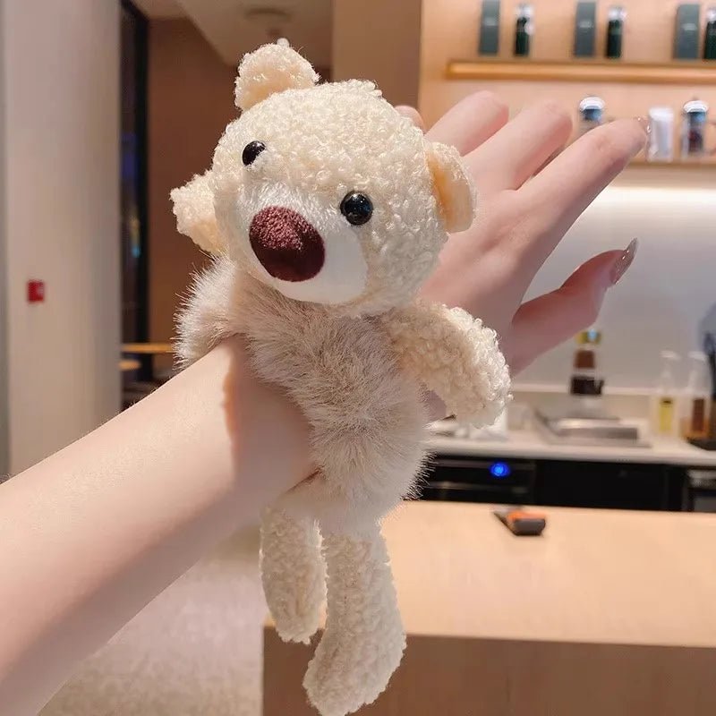 Plush 3D Bear Kawaii Scrunchie - Sweet Cartoon Hair Tie Headband - lily supply
