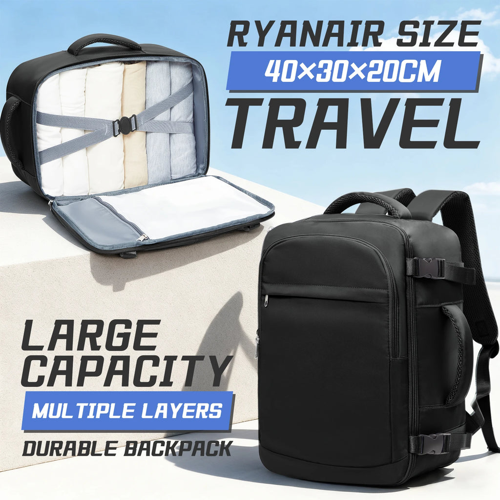 Travel Backpack for Women Men, Ryanair Carry-on Baggage 40x20x25, Wiz Air Multi Functional, Large Capacity Bagpack Easyjet