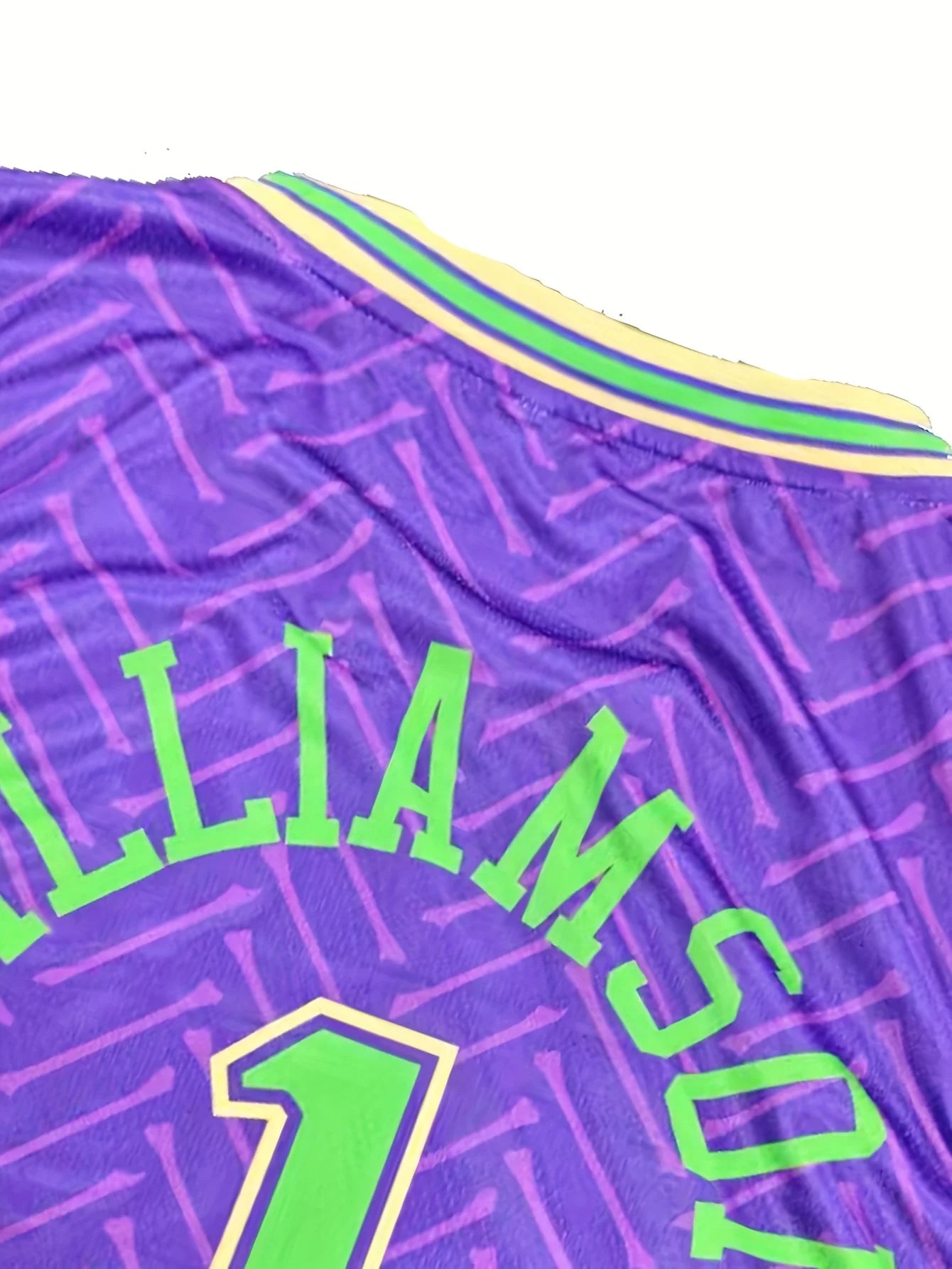 New Orleans Basketball Jersey – Retro Purple & Green Design - lily supply