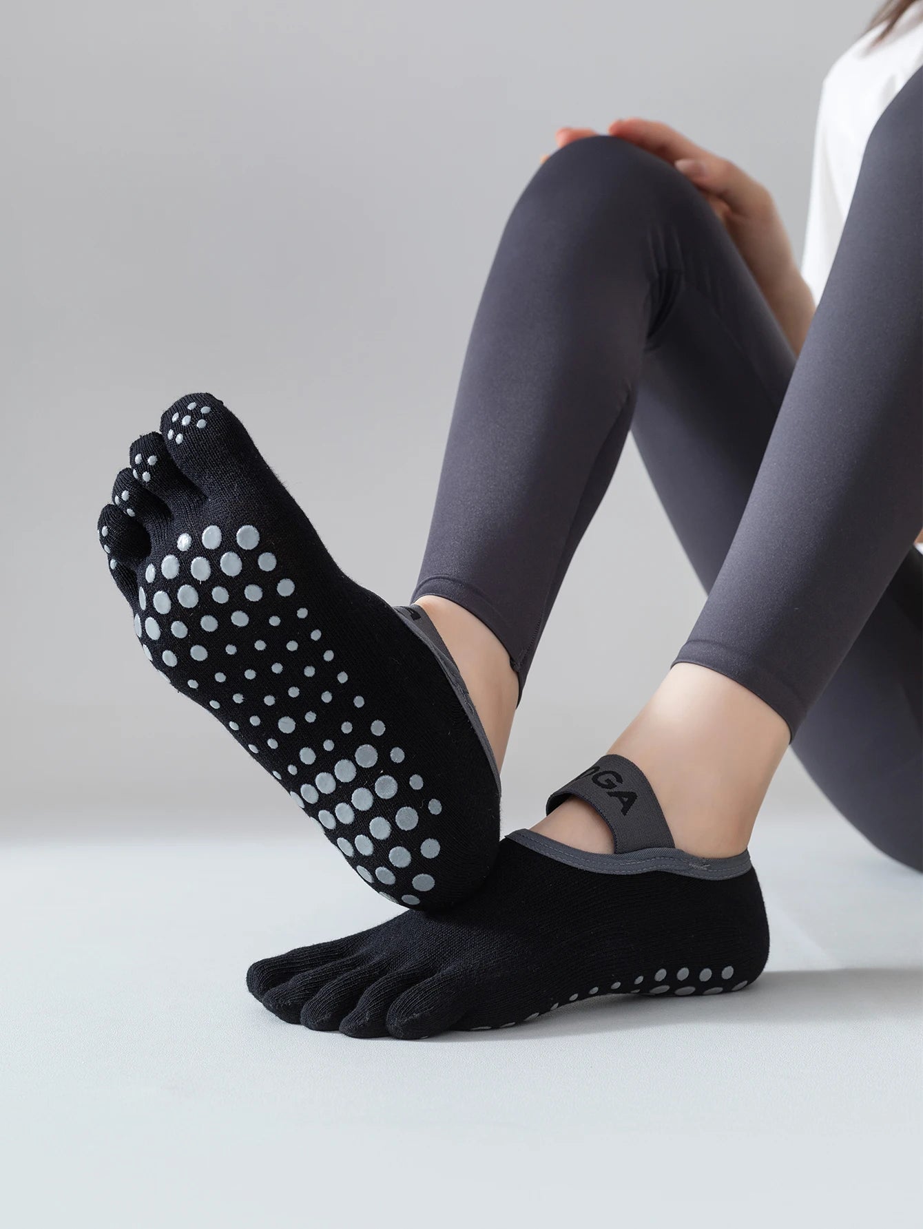 Women's Anti - Slip Five Finger Yoga Socks – Toe Grip Socks - lily supply