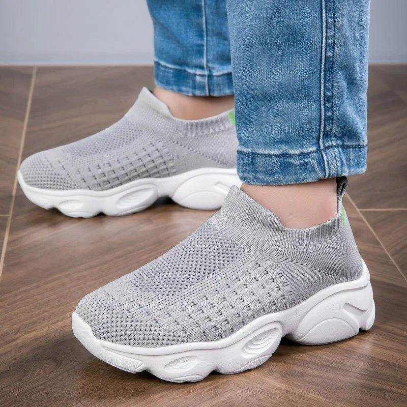 2025 Children Sneakers for Boys Mesh Breathable Running Sports Shoes Kids Girls Flat Casual Shoes Fashion Knitted Running Shoes - lily supply