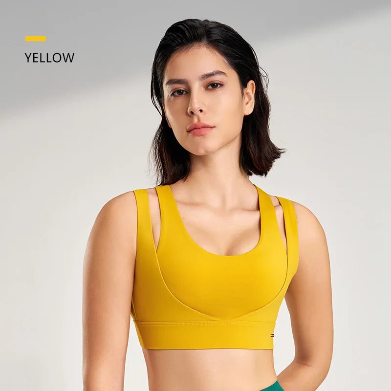 Sports Tops Women's Gym Sexy Underwear Sports Bra Tank Top Gathering Shockproof Women's Sports Underwear High Elasticity - lily supply